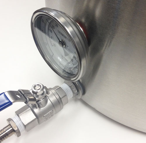 Kettle Valve and Thermometer