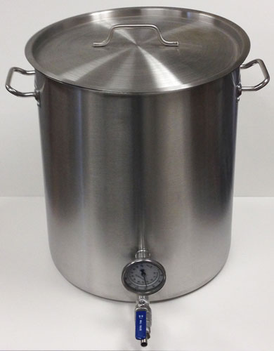 15 Gallon Kettle wit Welded Valve and Thermometer