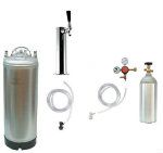 Tower Mount Kegerator 1 - 3 Faucet Set-Up w/ New Keg