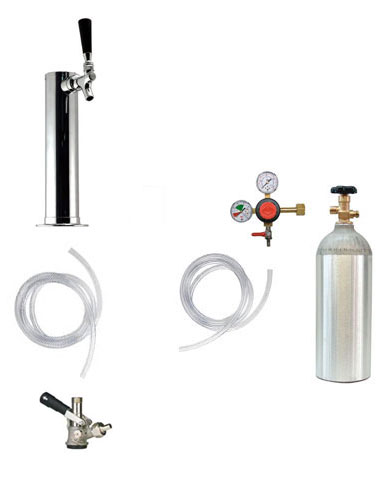 Commercial Tower Mount Kegerator 1 - 3 Faucet Set-Up
