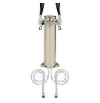 Stainless Steel Two Tap Beer Tower