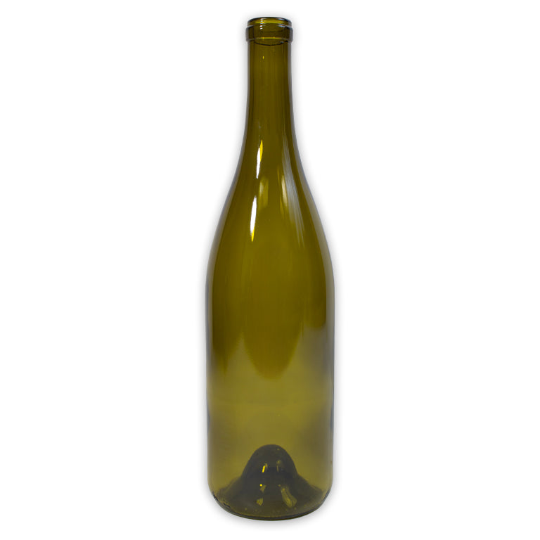 750mL ANTIQUE GREEN BURGUNDY PUNTED  BOTTLE 12/Case