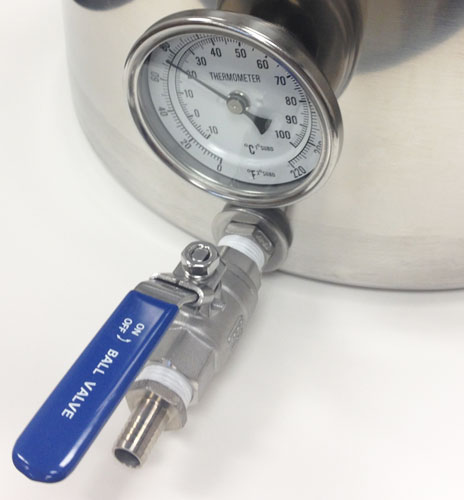 Weldless Valve and Thermometer