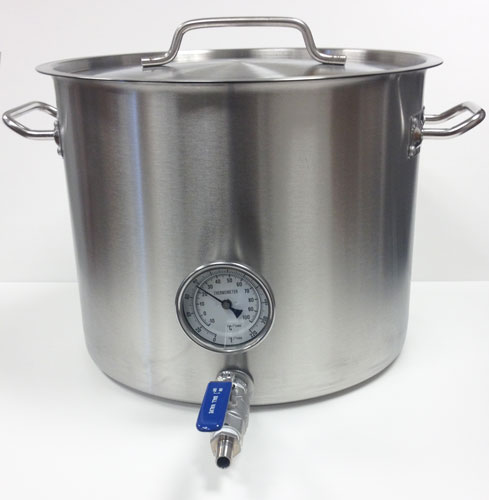 8 Gallon Kettle with Valve and Thermometer