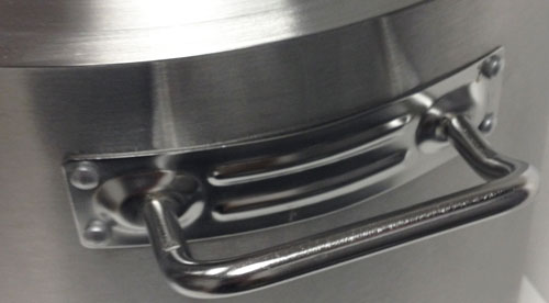 8 Gallon Stainless Steel Kettle with Tri-Clad Bottom & Welded Ports for Valve & Thermometer