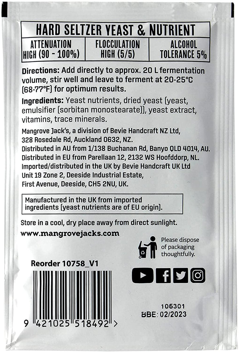 Mangrove Jack's Hard Seltzer Yeast & Nutrient