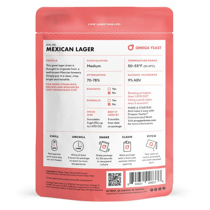 Omega Mexican Lager OYL-113 — Learn to Brew