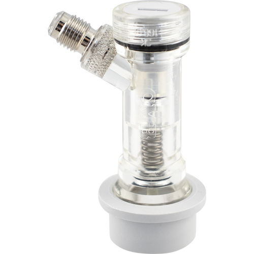 CMBecker Ball Lock Quick Disconnect (QD) | Built-In Check Valve | Gas In | Flared | High-Quality Plastic QD | NSF Registered | Made in Germany | Assembled in USA