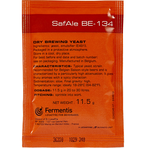 Fermentis SafAle™ BE-134 Belgian Ale     11.5 g