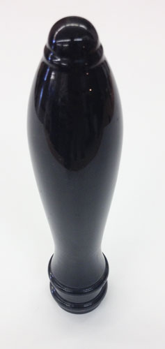 Faucet Knob - Tall Black 6" Pub Style