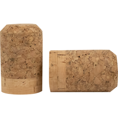 Premium Champagne Corks | Molinas MP 2R | Agglomerated | Double Disc Whole Natural Cork End | 30.5mm x 48mm   25 COUNT