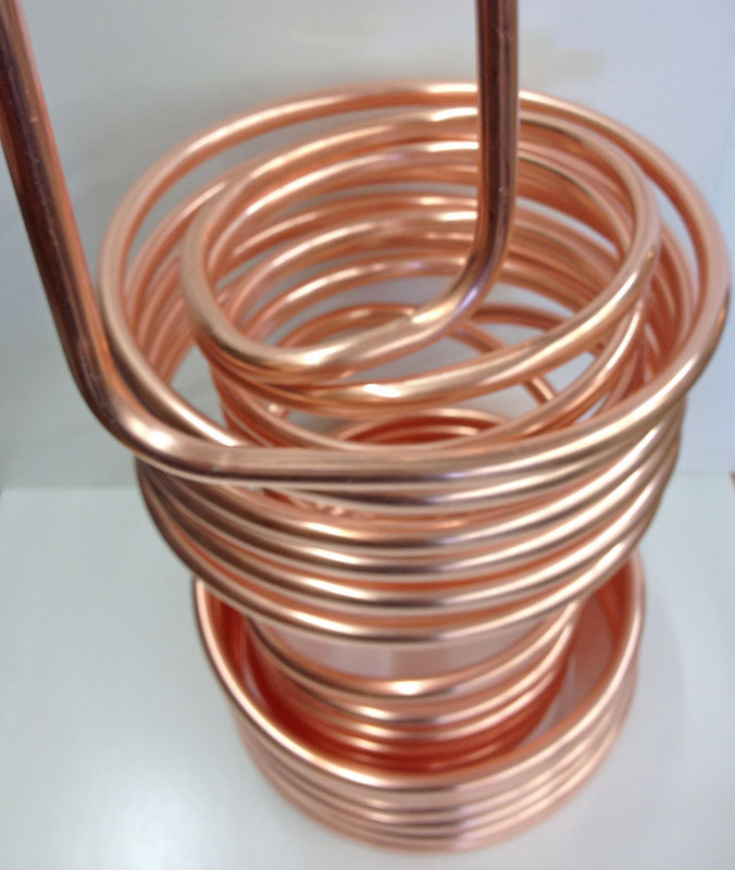 Double Coil Copper Immersion Chiller with 5/10 Split
