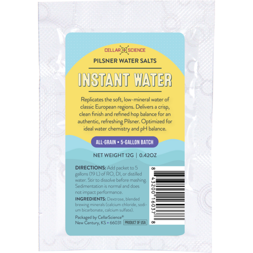 CellarScience® Instant Water™ | Pilsner Water Salts for 5 gallons
