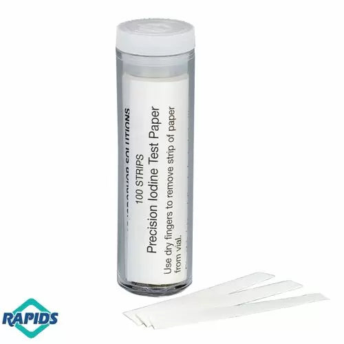 Iodine Test Strips for BTF Iodophor Sanitizer | 100 Strips