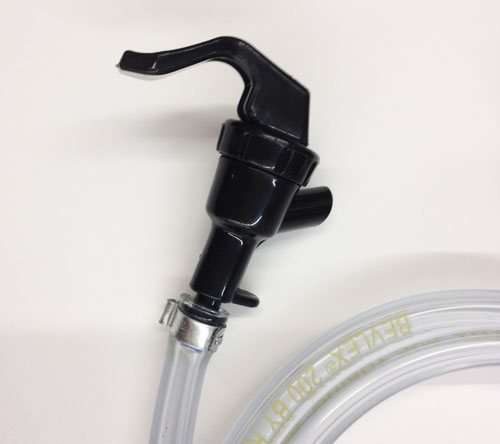 Picnic Faucet Clamped to Tubing