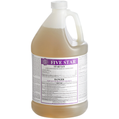 Five Star | Star San Sanitizer   Acid-Based Sanitizer    High Foaming    Flavorless, Odorless, & Non-Toxic