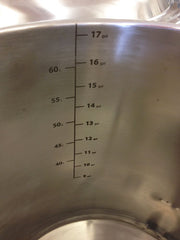 Calibrated to 17 gallons